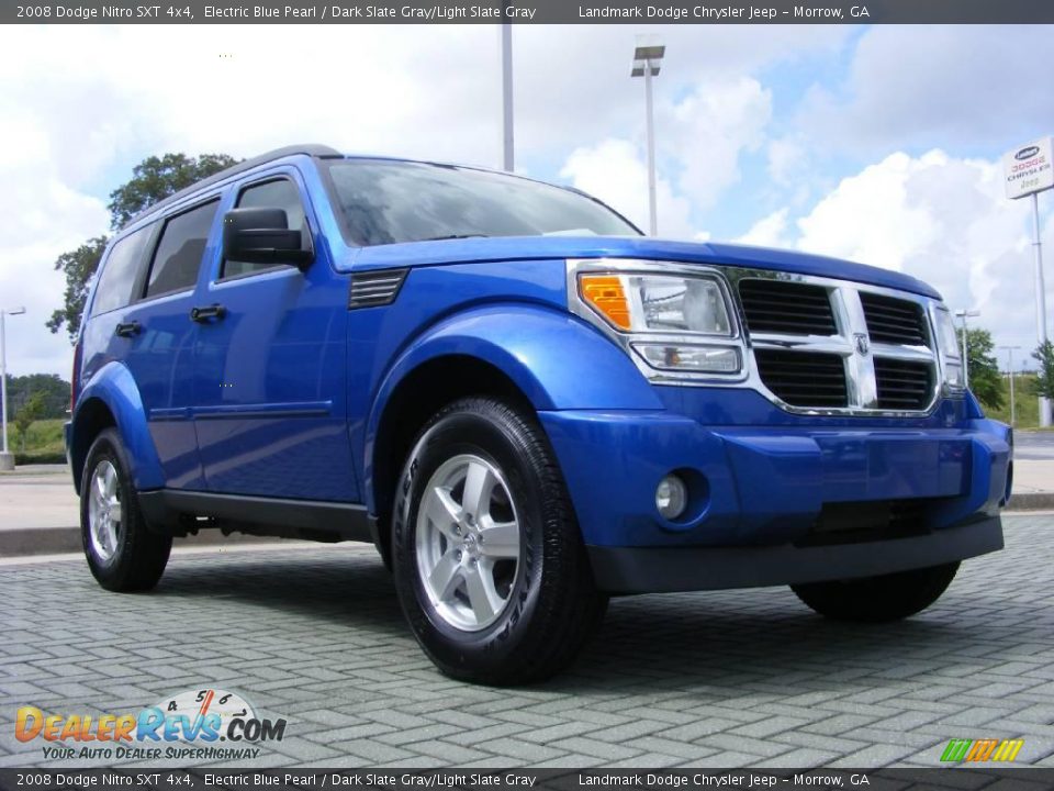 2008 Dodge Nitro SXT 4x4 Electric Blue Pearl / Dark Slate Gray/Light Slate Gray Photo #7