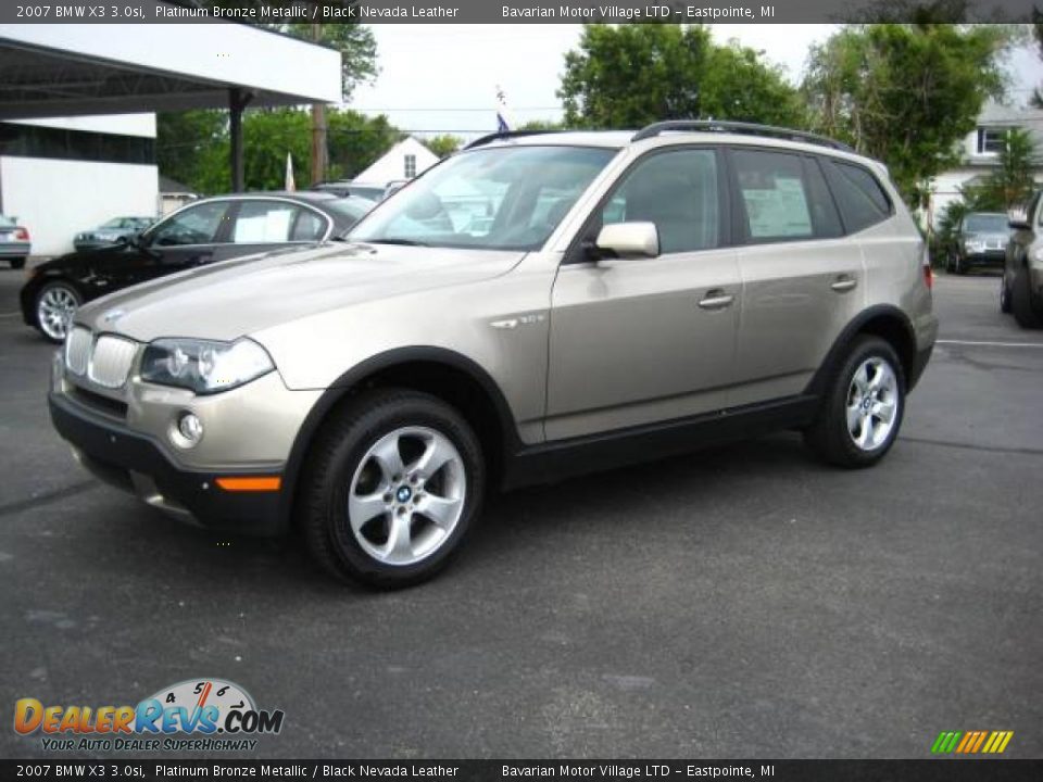 2007 BMW X3 3.0si Platinum Bronze Metallic / Black Nevada Leather Photo #1