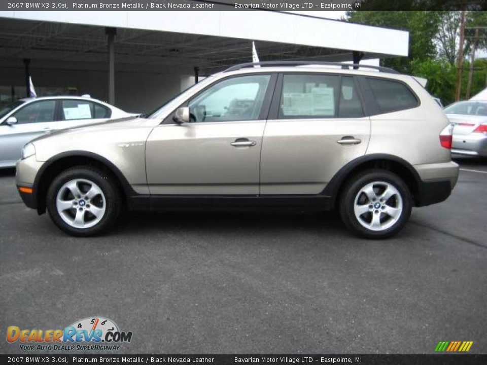 2007 BMW X3 3.0si Platinum Bronze Metallic / Black Nevada Leather Photo #2