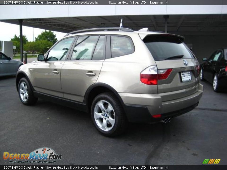 2007 BMW X3 3.0si Platinum Bronze Metallic / Black Nevada Leather Photo #3