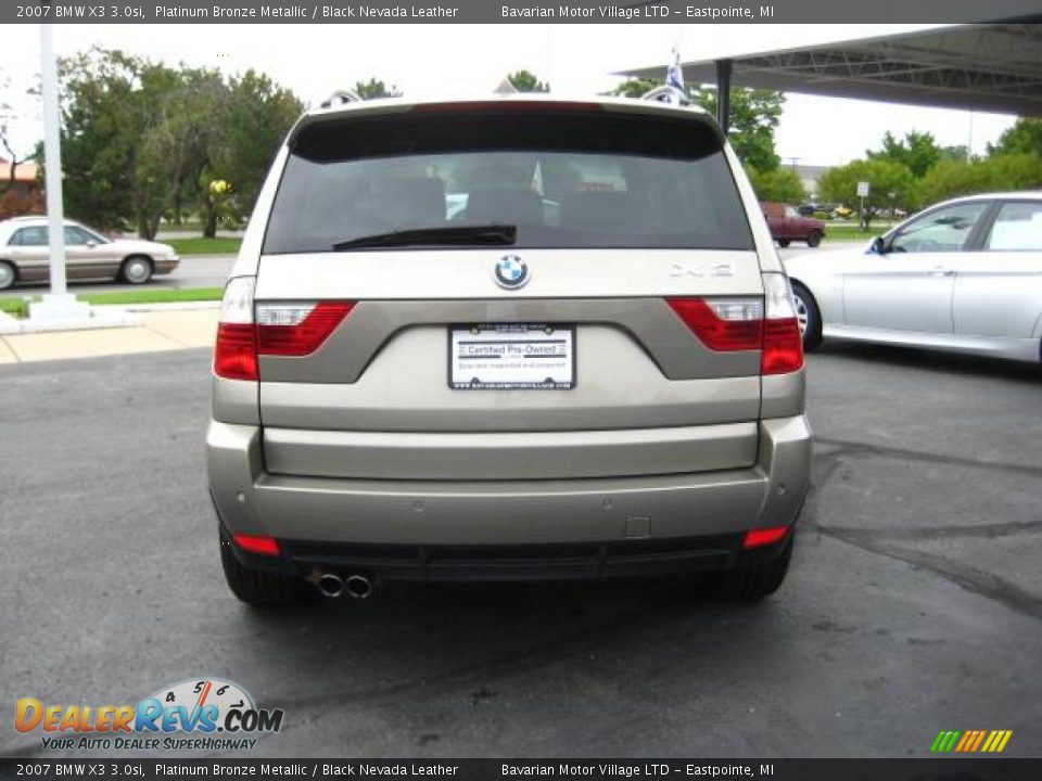 2007 BMW X3 3.0si Platinum Bronze Metallic / Black Nevada Leather Photo #4