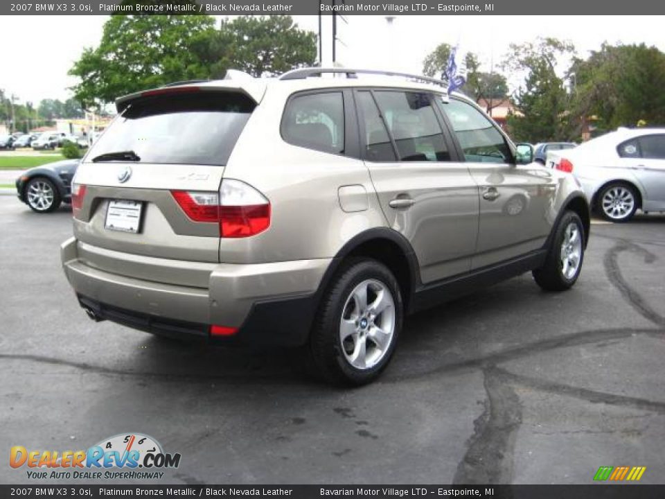 2007 BMW X3 3.0si Platinum Bronze Metallic / Black Nevada Leather Photo #5