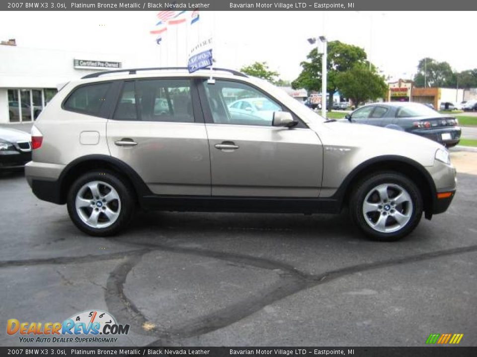 2007 BMW X3 3.0si Platinum Bronze Metallic / Black Nevada Leather Photo #6