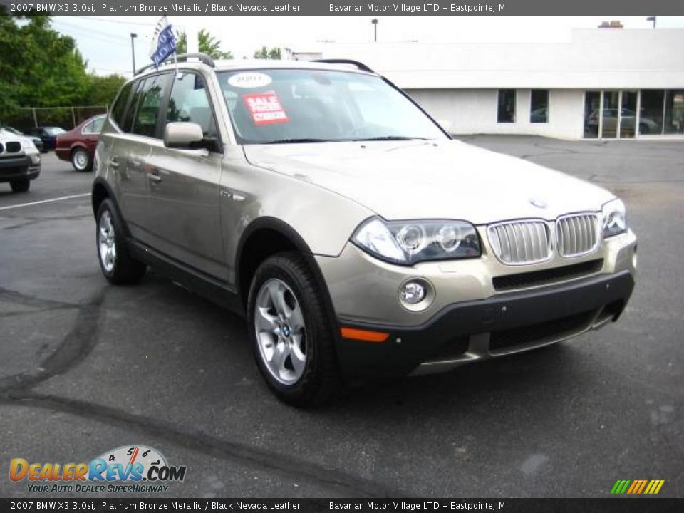 2007 BMW X3 3.0si Platinum Bronze Metallic / Black Nevada Leather Photo #7