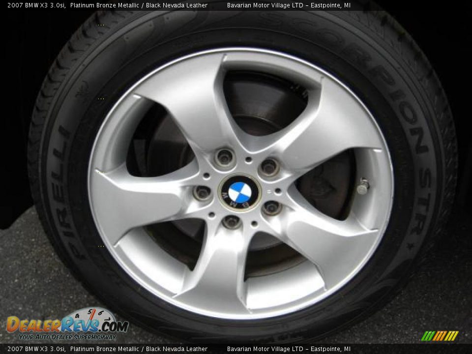 2007 BMW X3 3.0si Platinum Bronze Metallic / Black Nevada Leather Photo #10