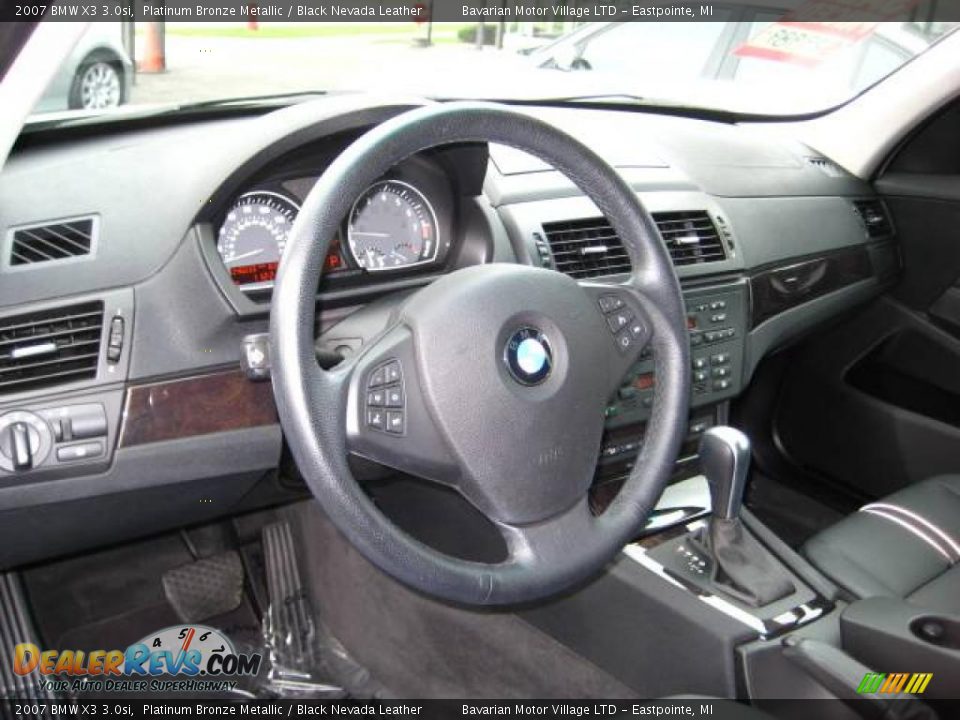 2007 BMW X3 3.0si Platinum Bronze Metallic / Black Nevada Leather Photo #11
