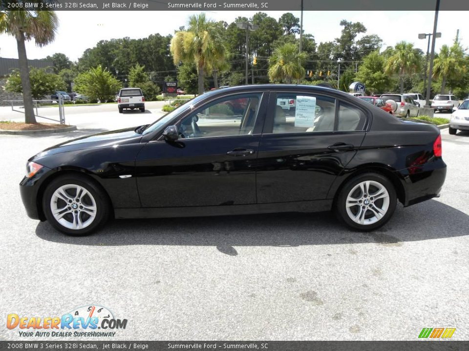 2008 BMW 3 Series 328i Sedan Jet Black / Beige Photo #2