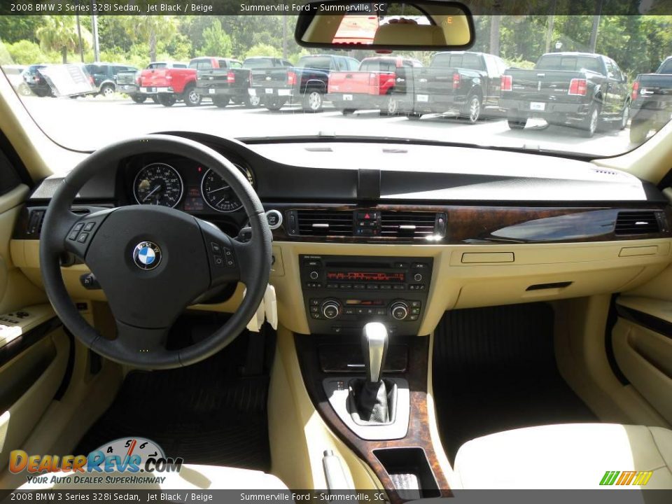 2008 BMW 3 Series 328i Sedan Jet Black / Beige Photo #3