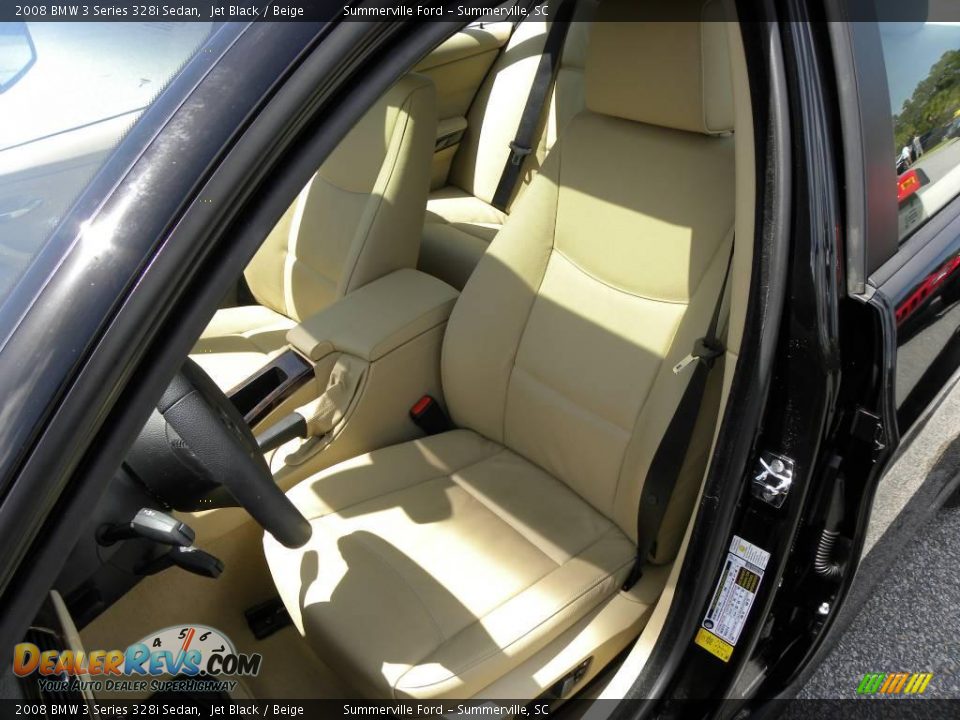 2008 BMW 3 Series 328i Sedan Jet Black / Beige Photo #5