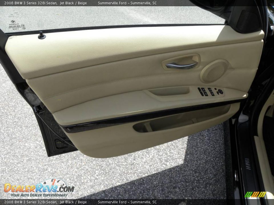 2008 BMW 3 Series 328i Sedan Jet Black / Beige Photo #6