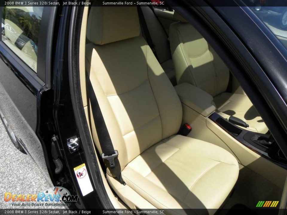 2008 BMW 3 Series 328i Sedan Jet Black / Beige Photo #9