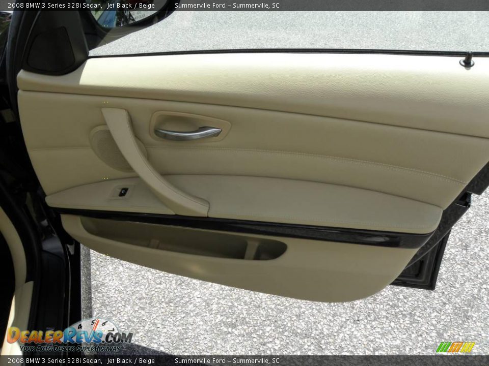 2008 BMW 3 Series 328i Sedan Jet Black / Beige Photo #10
