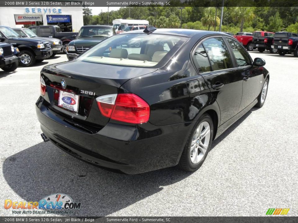 2008 BMW 3 Series 328i Sedan Jet Black / Beige Photo #14