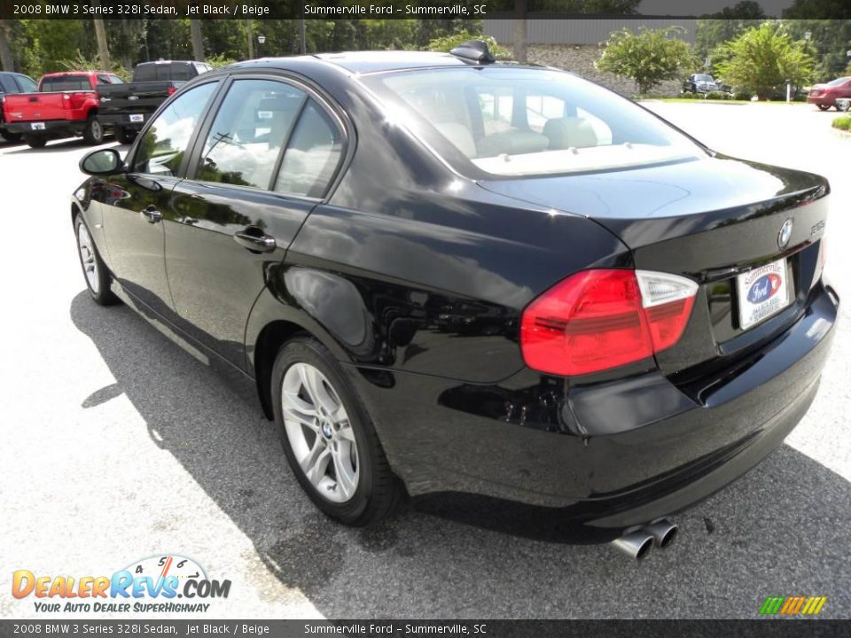 2008 BMW 3 Series 328i Sedan Jet Black / Beige Photo #16