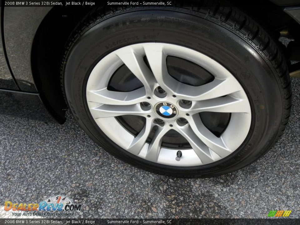 2008 BMW 3 Series 328i Sedan Jet Black / Beige Photo #17