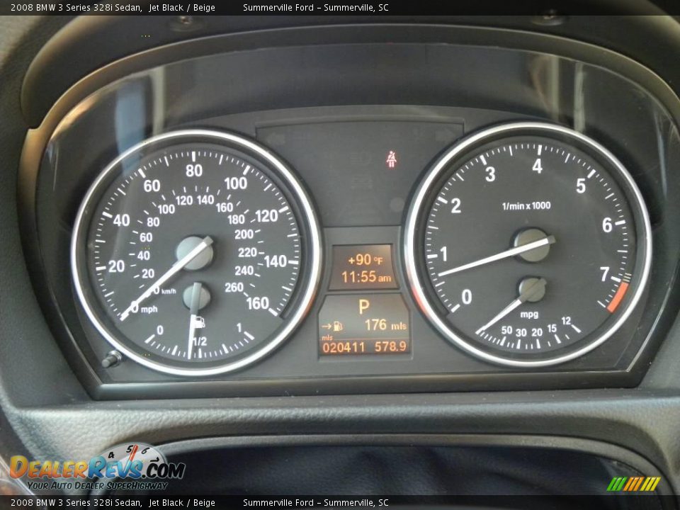 2008 BMW 3 Series 328i Sedan Jet Black / Beige Photo #22