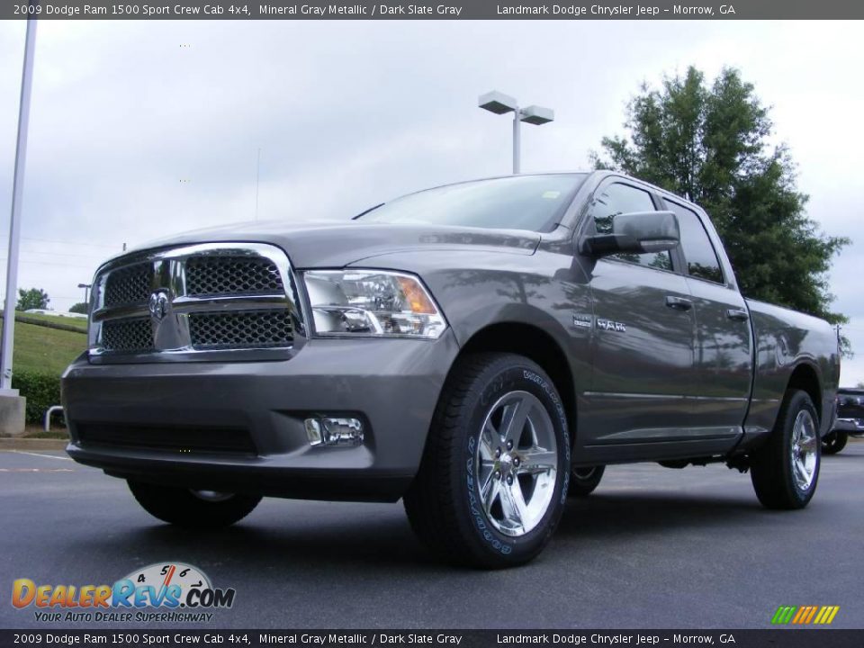 2009 Dodge Ram 1500 Sport Crew Cab 4x4 Mineral Gray Metallic / Dark Slate Gray Photo #1