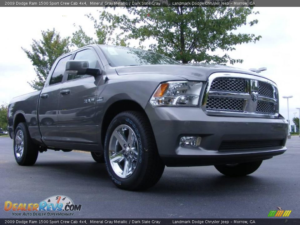 2009 Dodge Ram 1500 Sport Crew Cab 4x4 Mineral Gray Metallic / Dark Slate Gray Photo #4
