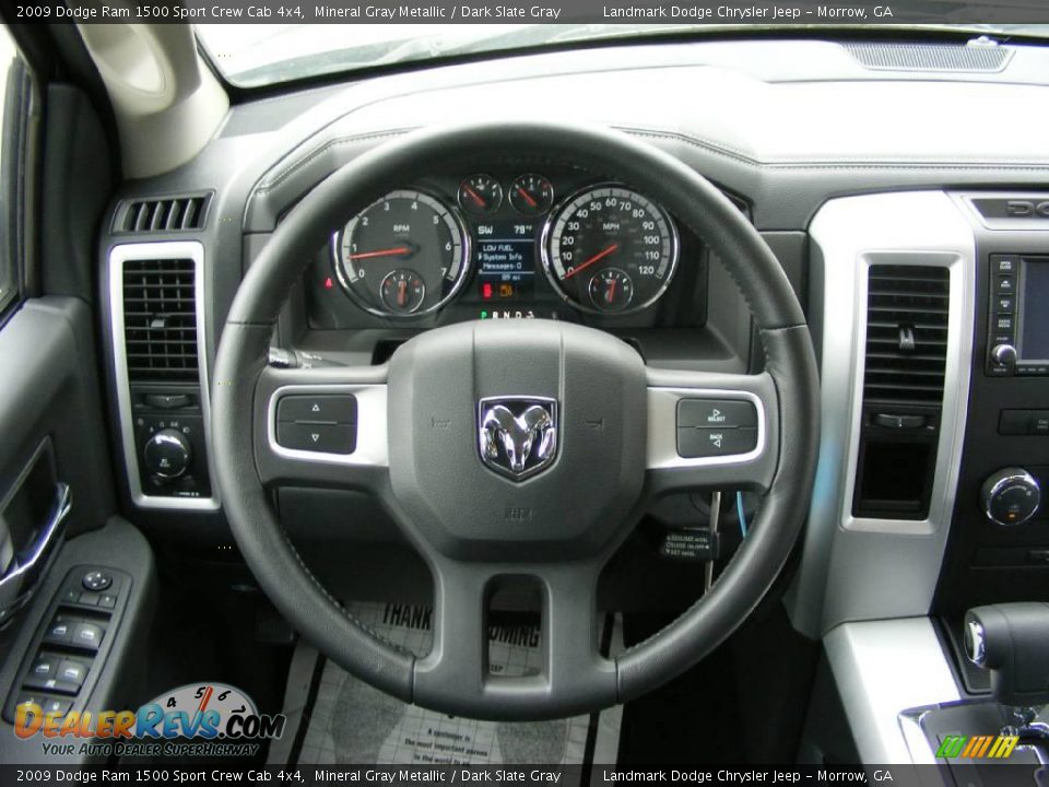 2009 Dodge Ram 1500 Sport Crew Cab 4x4 Mineral Gray Metallic / Dark Slate Gray Photo #11