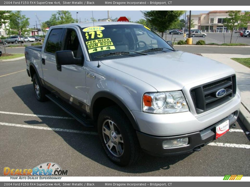 2004 Ford F150 FX4 SuperCrew 4x4 Silver Metallic / Black Photo #3