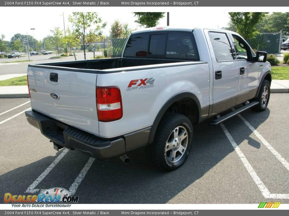 2004 Ford F150 FX4 SuperCrew 4x4 Silver Metallic / Black Photo #4