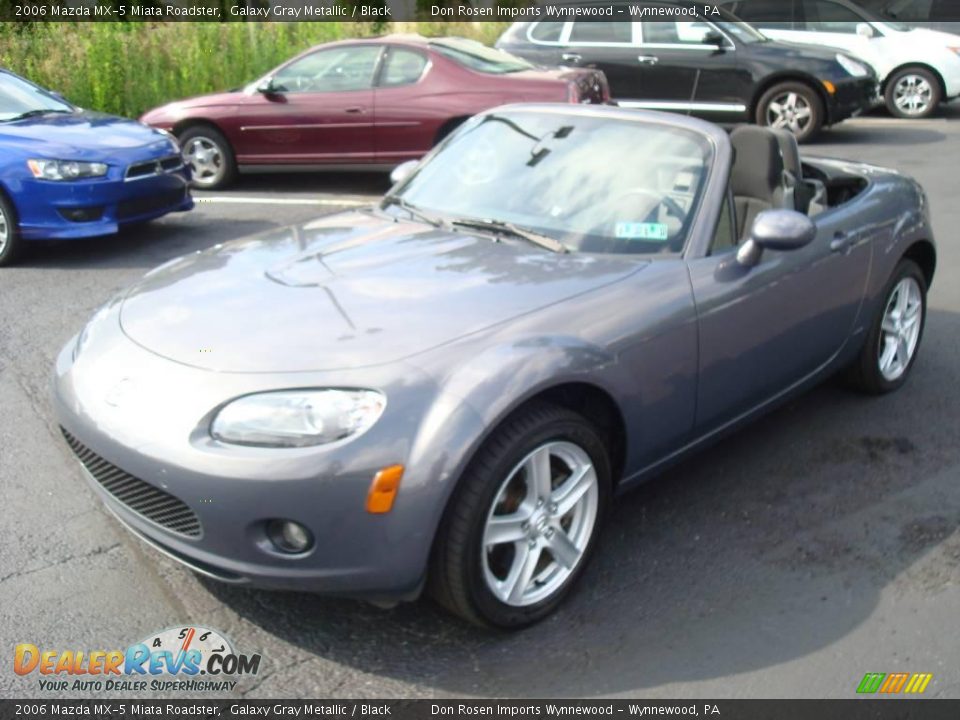 2006 Mazda MX-5 Miata Roadster Galaxy Gray Metallic / Black Photo #1