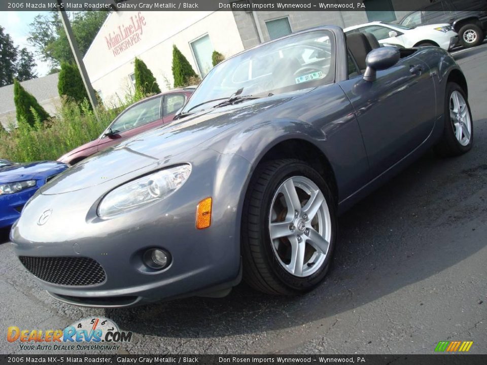 2006 Mazda MX-5 Miata Roadster Galaxy Gray Metallic / Black Photo #2