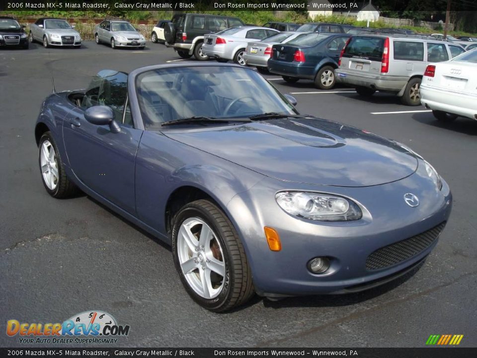 2006 Mazda MX-5 Miata Roadster Galaxy Gray Metallic / Black Photo #4