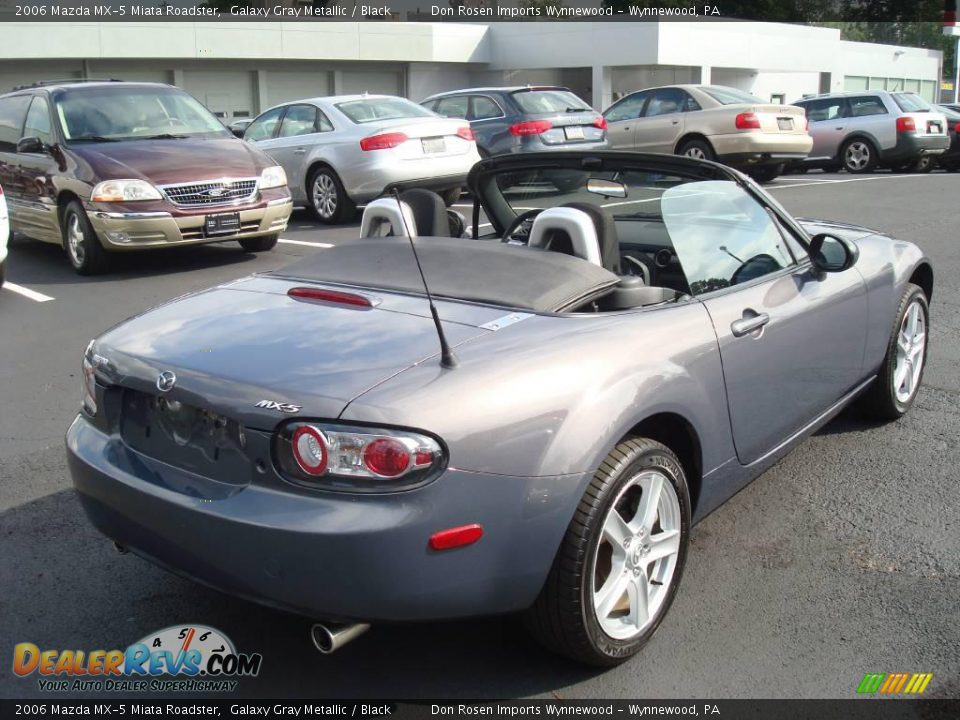 2006 Mazda MX-5 Miata Roadster Galaxy Gray Metallic / Black Photo #6