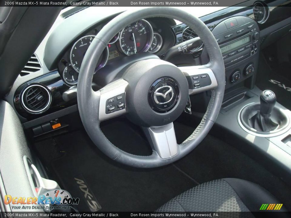 2006 Mazda MX-5 Miata Roadster Galaxy Gray Metallic / Black Photo #10