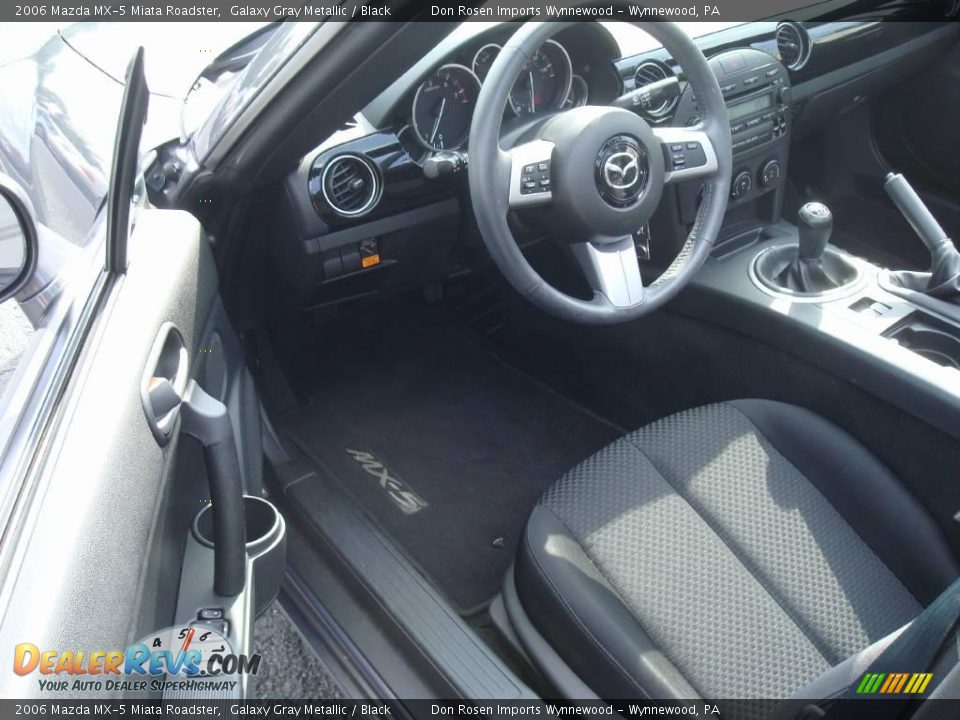 2006 Mazda MX-5 Miata Roadster Galaxy Gray Metallic / Black Photo #11