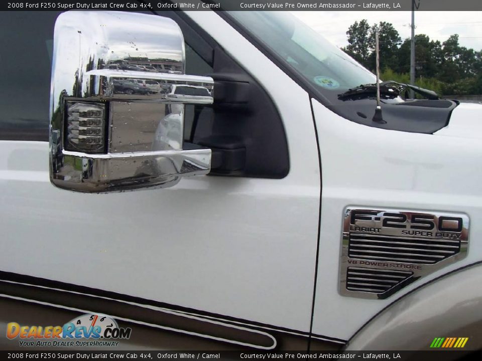 2008 Ford F250 Super Duty Lariat Crew Cab 4x4 Oxford White / Camel Photo #8