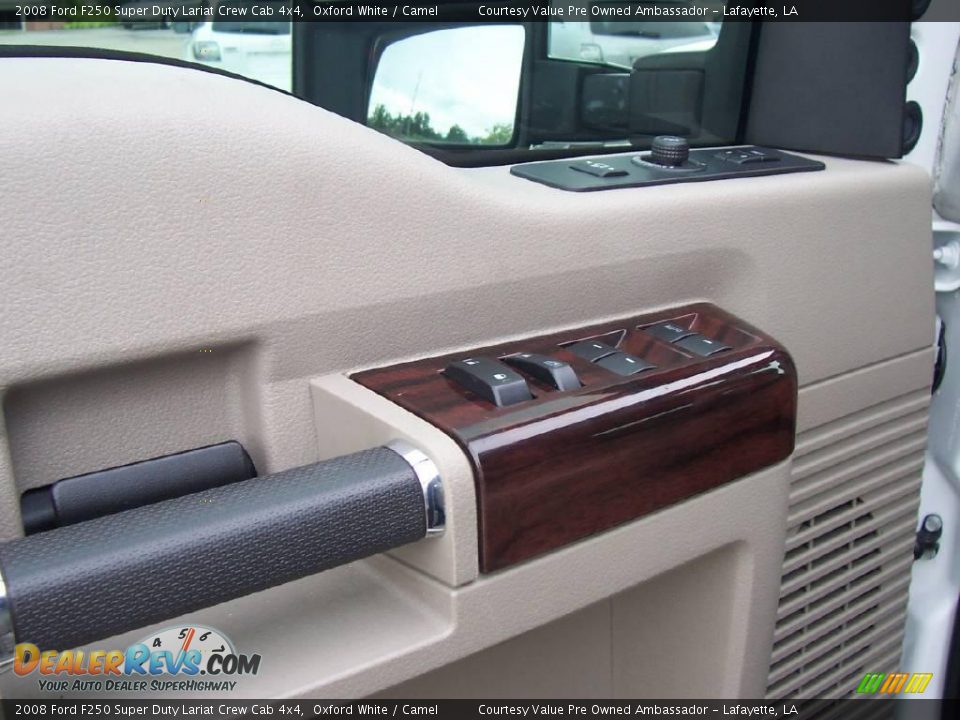 2008 Ford F250 Super Duty Lariat Crew Cab 4x4 Oxford White / Camel Photo #14