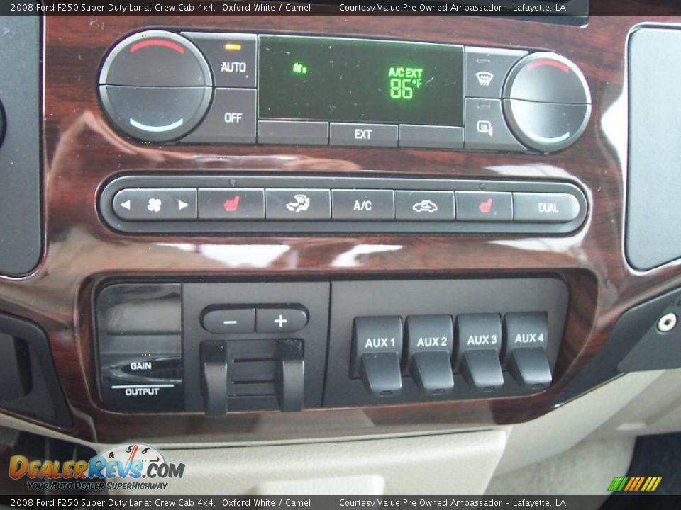 2008 Ford F250 Super Duty Lariat Crew Cab 4x4 Oxford White / Camel Photo #17