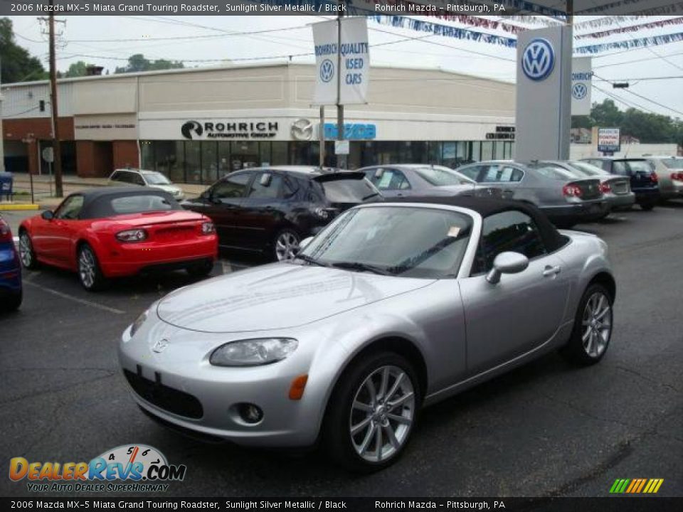 2006 Mazda MX-5 Miata Grand Touring Roadster Sunlight Silver Metallic / Black Photo #1