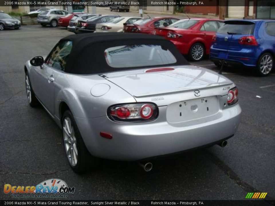 2006 Mazda MX-5 Miata Grand Touring Roadster Sunlight Silver Metallic / Black Photo #3