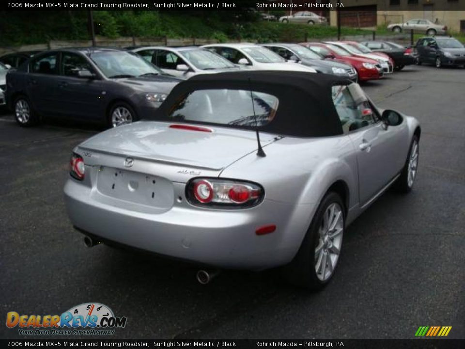 2006 Mazda MX-5 Miata Grand Touring Roadster Sunlight Silver Metallic / Black Photo #5