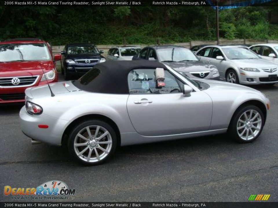 2006 Mazda MX-5 Miata Grand Touring Roadster Sunlight Silver Metallic / Black Photo #6