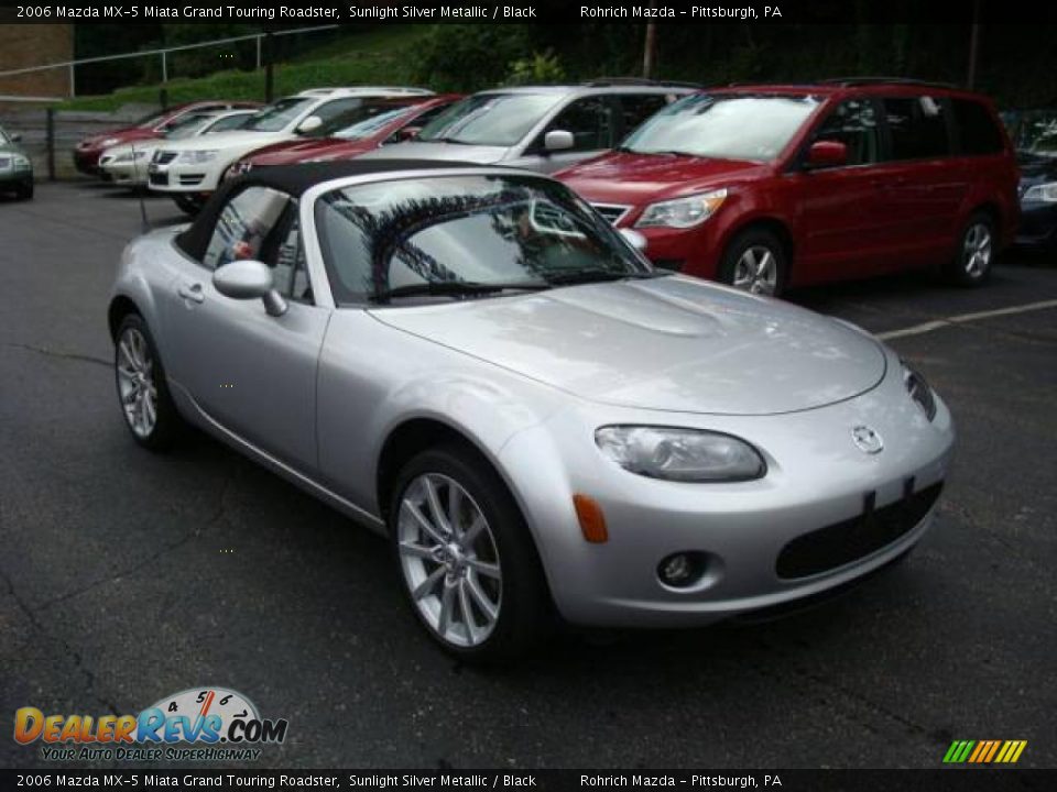 2006 Mazda MX-5 Miata Grand Touring Roadster Sunlight Silver Metallic / Black Photo #7