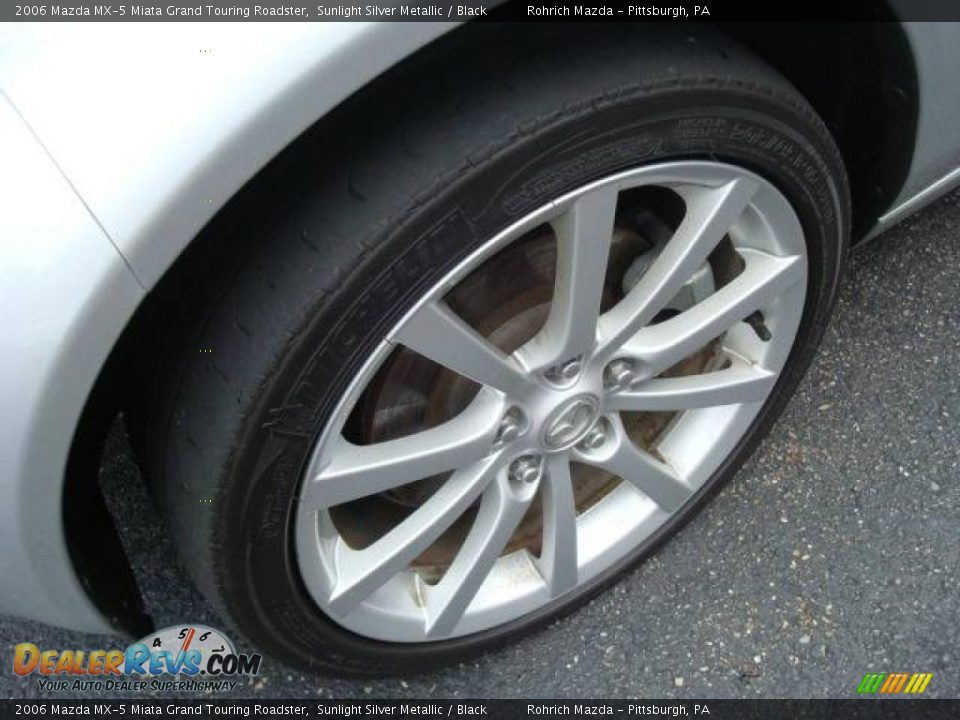 2006 Mazda MX-5 Miata Grand Touring Roadster Sunlight Silver Metallic / Black Photo #9