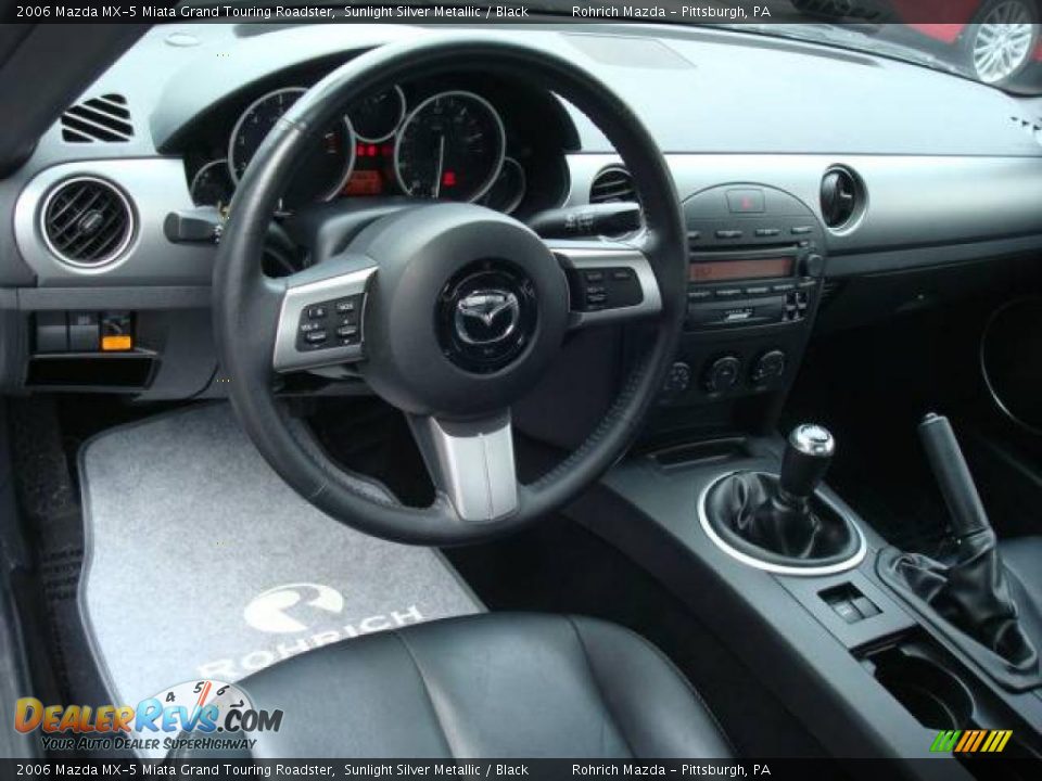 2006 Mazda MX-5 Miata Grand Touring Roadster Sunlight Silver Metallic / Black Photo #11