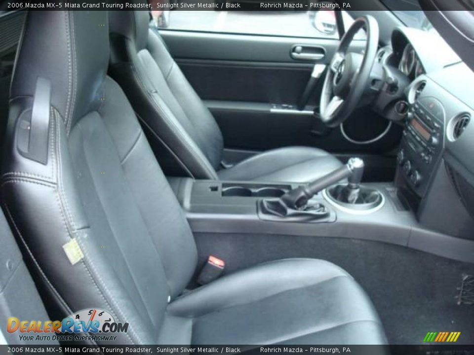2006 Mazda MX-5 Miata Grand Touring Roadster Sunlight Silver Metallic / Black Photo #13
