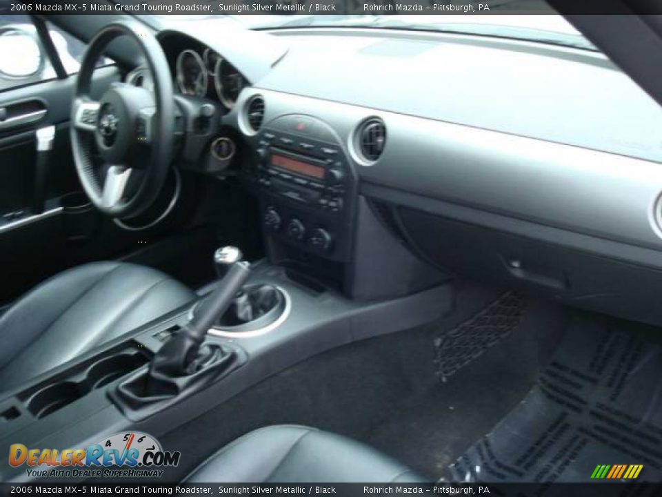 2006 Mazda MX-5 Miata Grand Touring Roadster Sunlight Silver Metallic / Black Photo #14