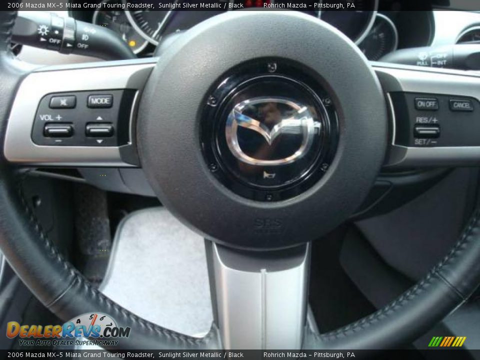 2006 Mazda MX-5 Miata Grand Touring Roadster Sunlight Silver Metallic / Black Photo #17