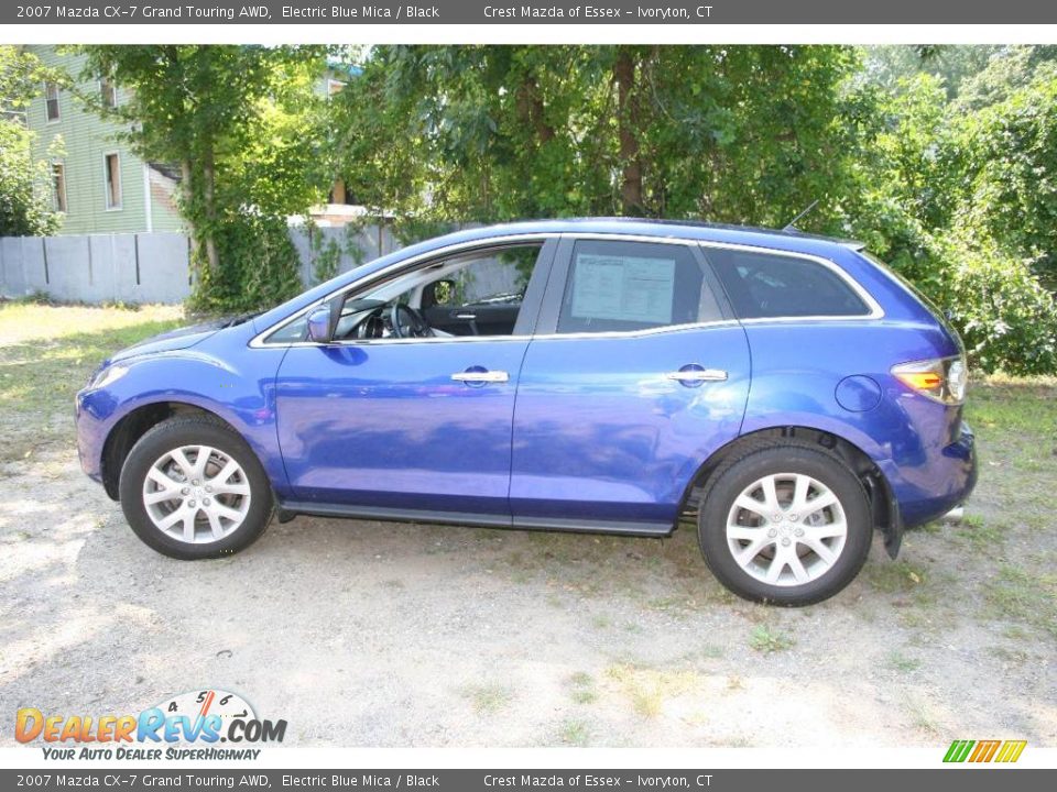 2007 Mazda CX-7 Grand Touring AWD Electric Blue Mica / Black Photo #9