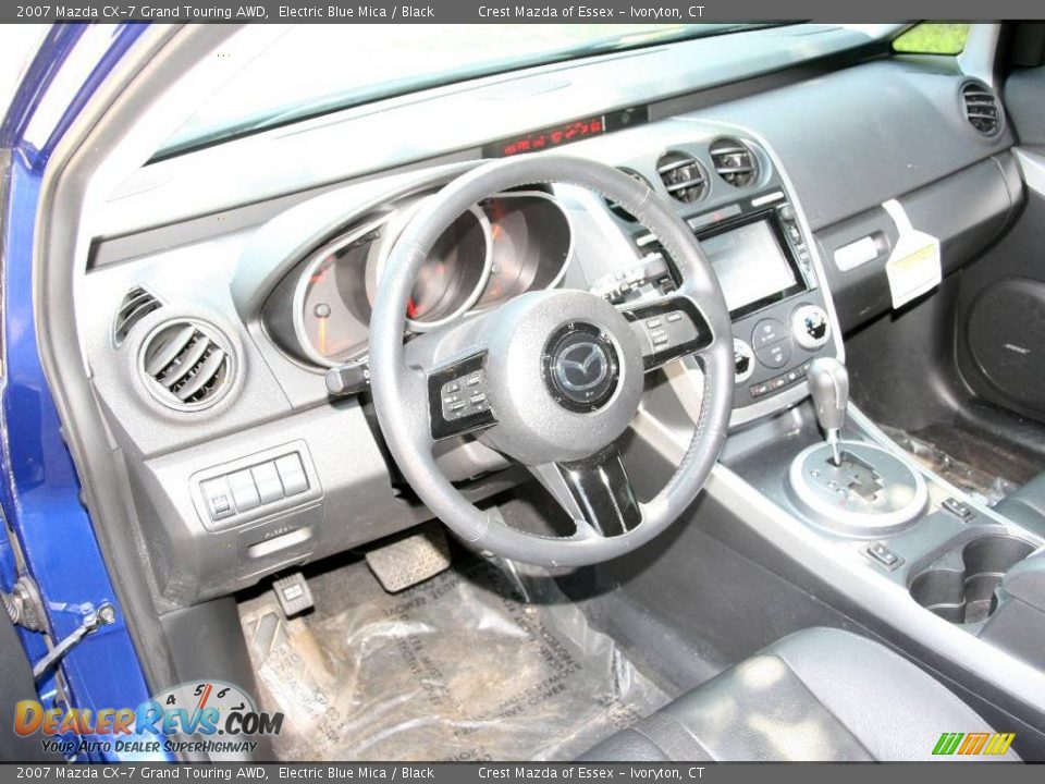 2007 Mazda CX-7 Grand Touring AWD Electric Blue Mica / Black Photo #12