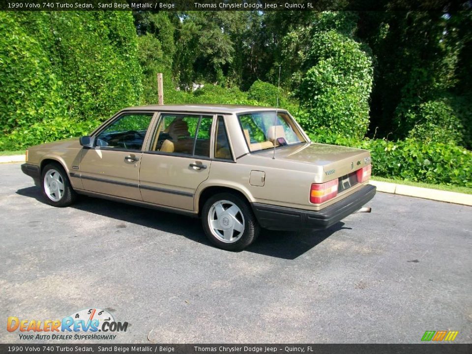 1990 Volvo 740 Turbo Sedan Sand Beige Metallic / Beige Photo #5