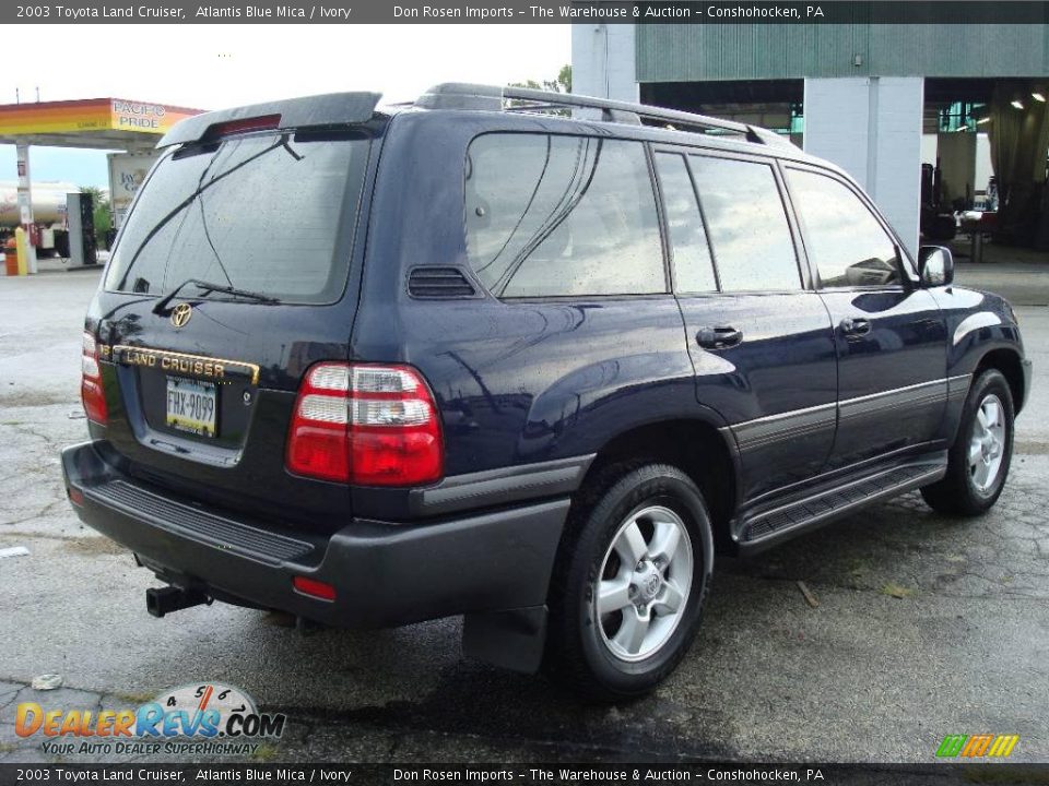 2003 Toyota Land Cruiser Atlantis Blue Mica / Ivory Photo #7