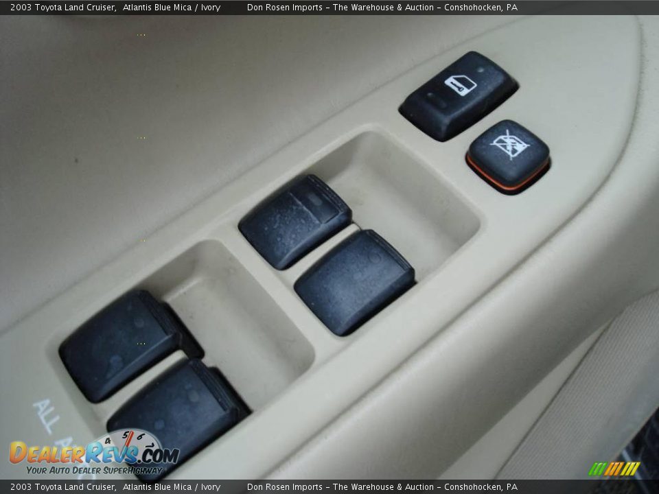 2003 Toyota Land Cruiser Atlantis Blue Mica / Ivory Photo #14