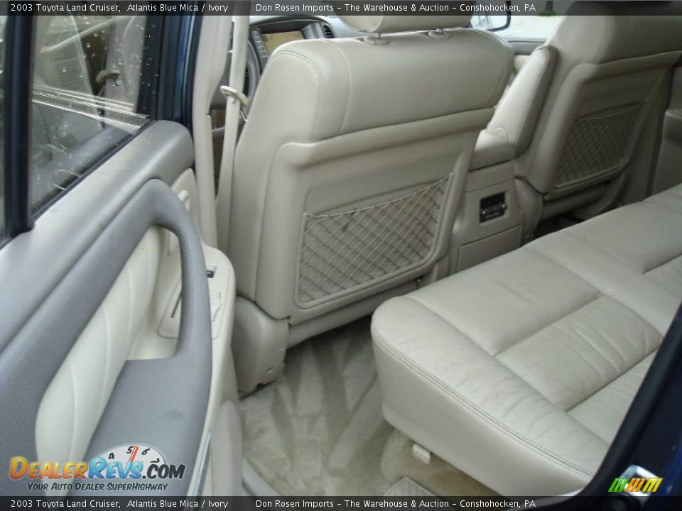 2003 Toyota Land Cruiser Atlantis Blue Mica / Ivory Photo #21